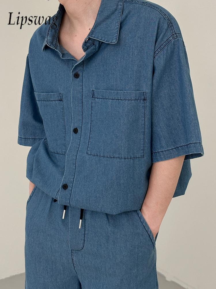 Vintage Fashion Outfits Men - Streetwear Vintage Mens Jean Two Piece