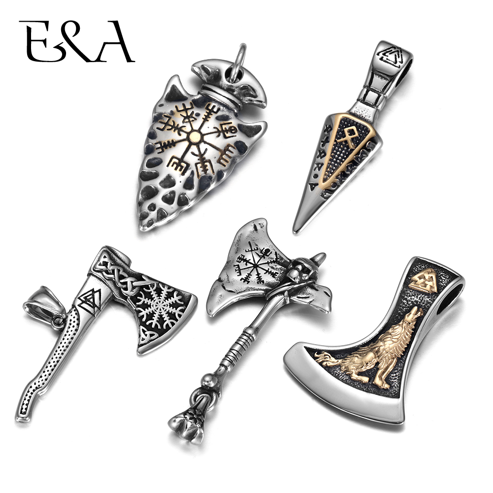 Vintage Fashion Finds - 316L Stainless Steel Norse Viking Pendant
