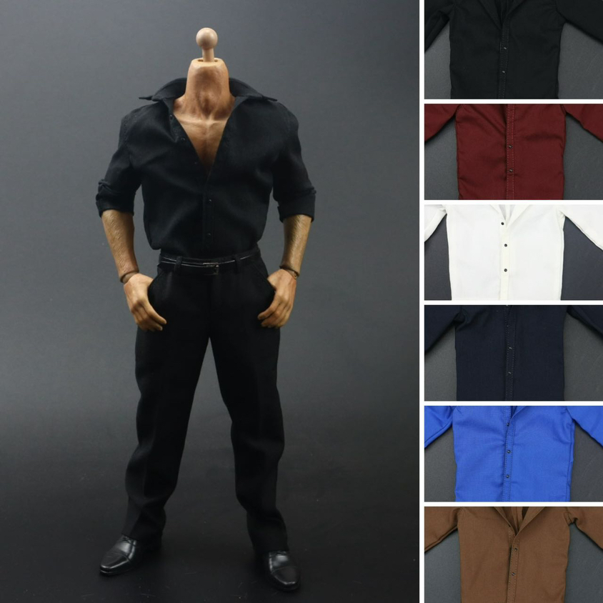 Vintage Fashion Dolls - 1/6 Soldier Solid Color Shirt Open