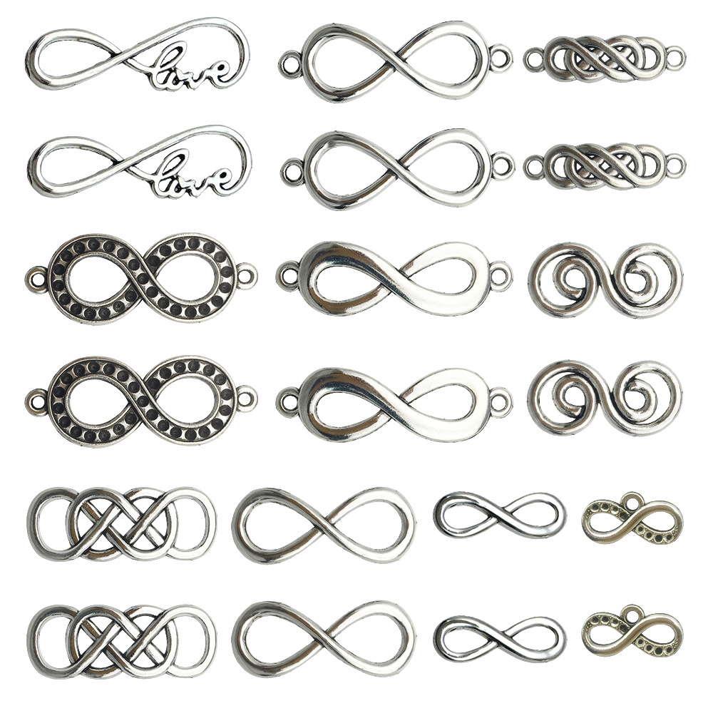 Vintage Fashion Finds - 20pcs Antique Silvery Vintage Infinity Symbol