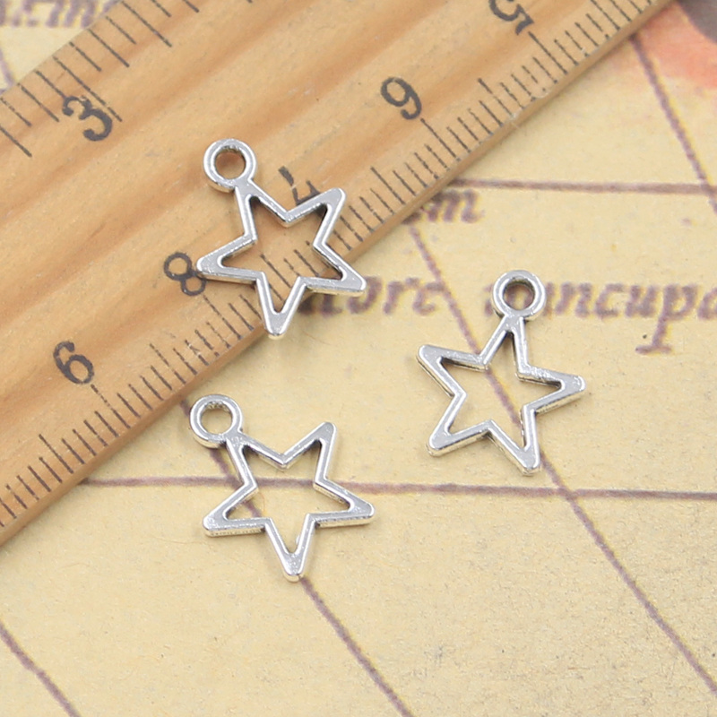 Vintage Fashion Finds - 30pcs Charms Hollow Lovely Star 14x12mm