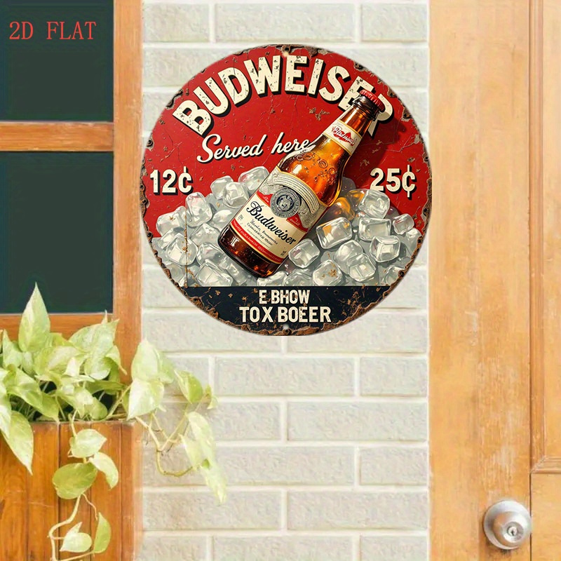 1pc Vintage Beer Logo Metal Wa - Vintage Fashion Plates recension och pris