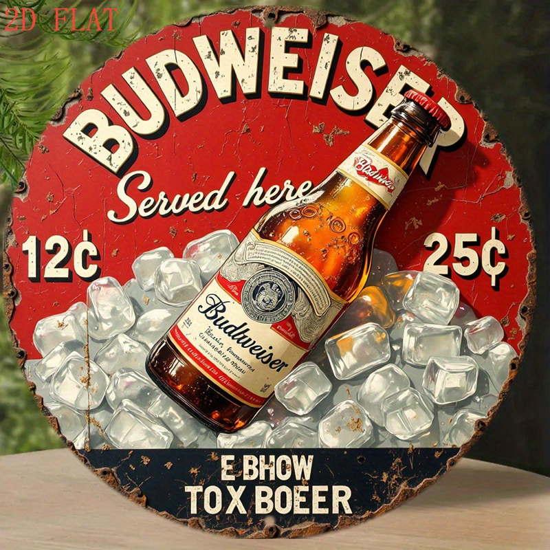 1pc Vintage Beer Logo Metal Wa - Vintage Fashion Plates recension och pris