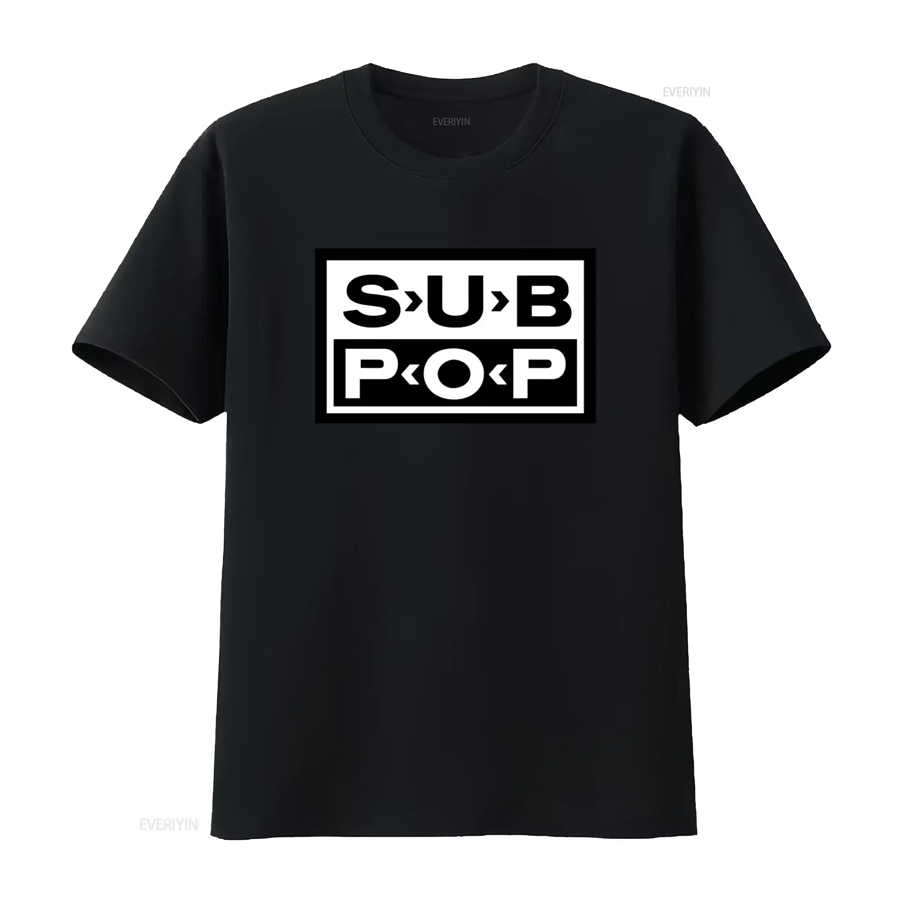 Sub Pop Logo T Shirt Black wit - Vintage Fashion Logos recension och pris