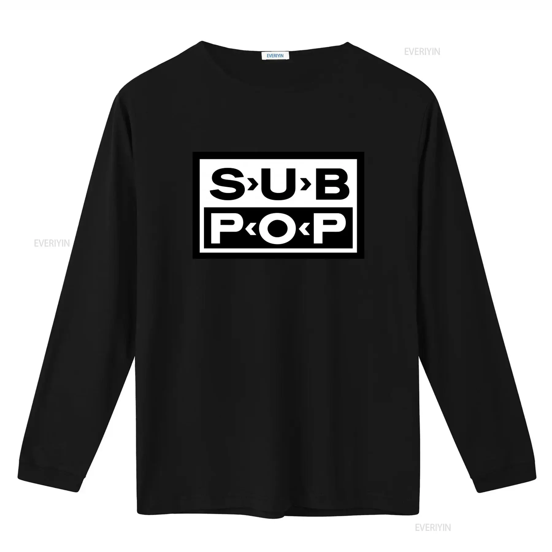 Sub Pop Logo T Shirt Black wit - Vintage Fashion Logos recension och pris