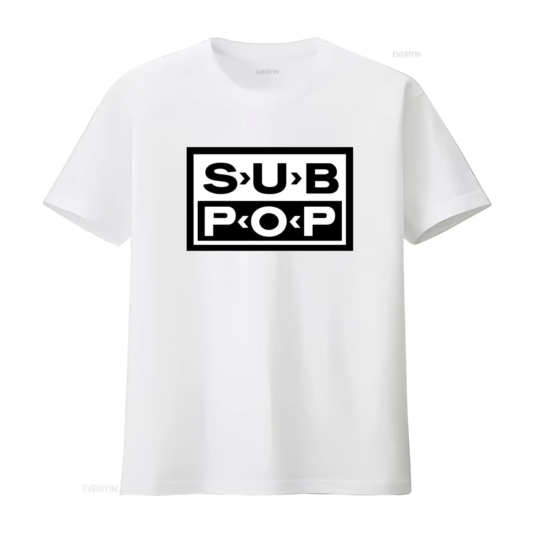 Sub Pop Logo T Shirt Black wit - Vintage Fashion Logos recension och pris
