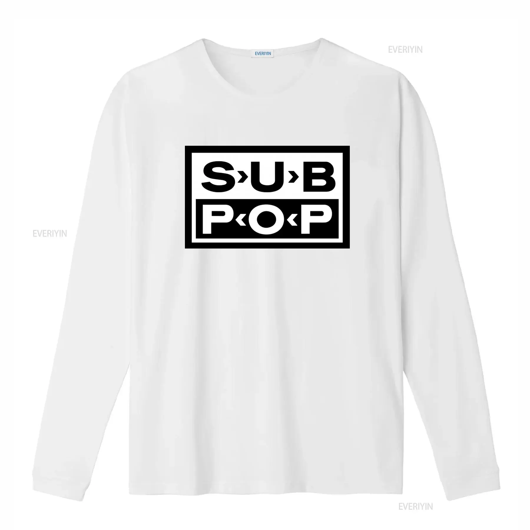 Sub Pop Logo T Shirt Black wit - Vintage Fashion Logos recension och pris