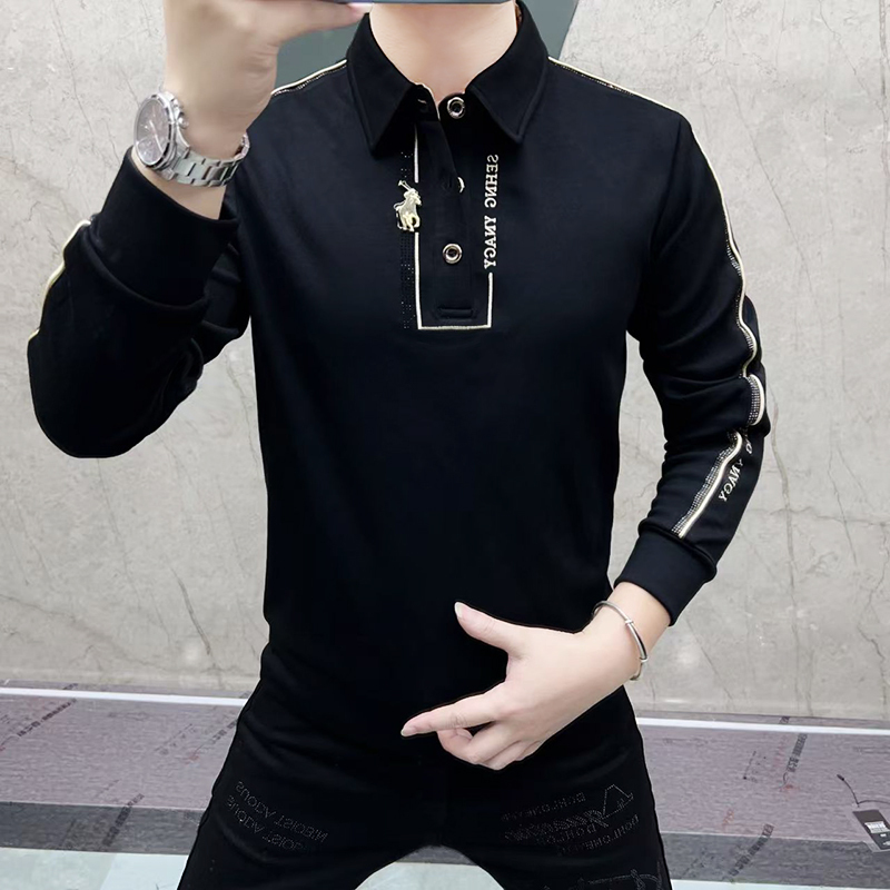 Rhinestone Long Sleeve Sweatsh - Vintage Fashion Outfits Men recension och pris