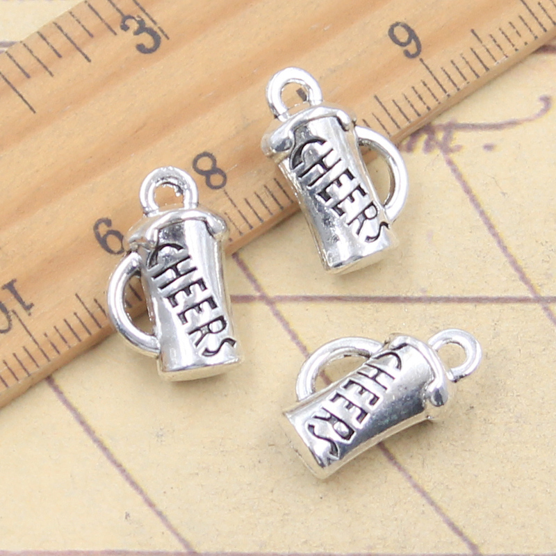 10pcs Charms Cheers Beer Mug 1 - Vintage Fashion Finds recension och pris