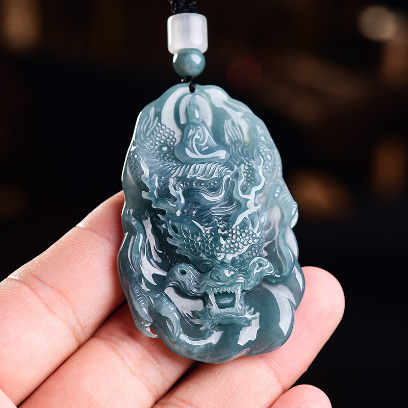 Natural Burmese Jadeite Dragon - Vintage Women Fashion recension och pris