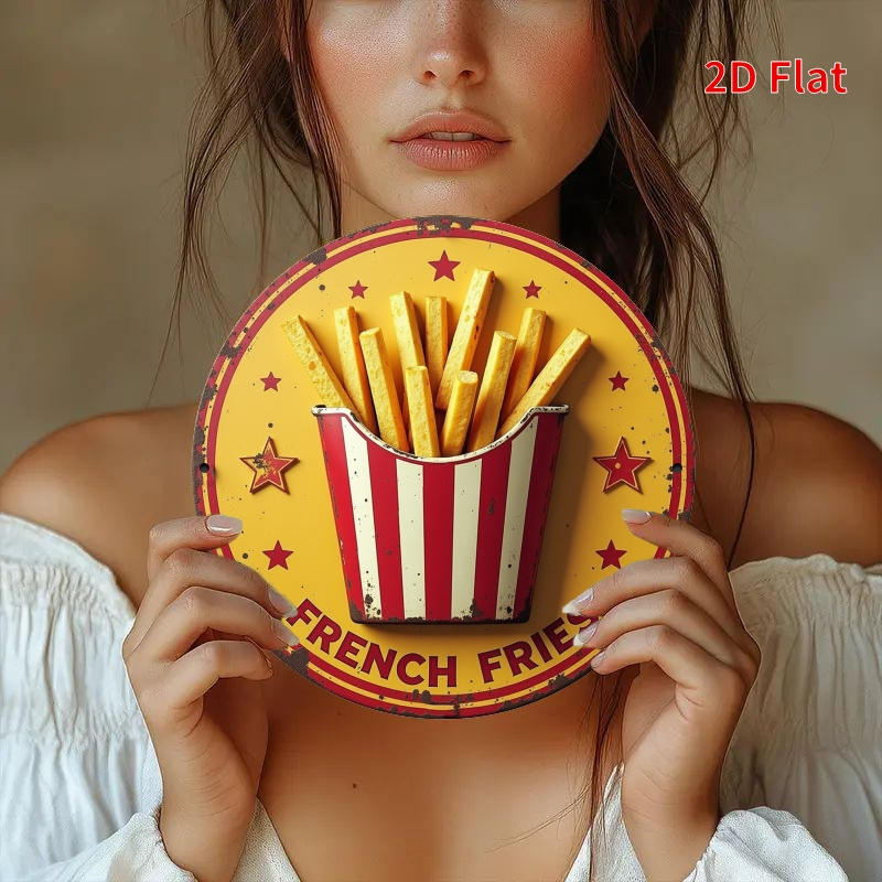 2D Flat, 1pc Retro French Frie - Vintage Fashion Plates recension och pris