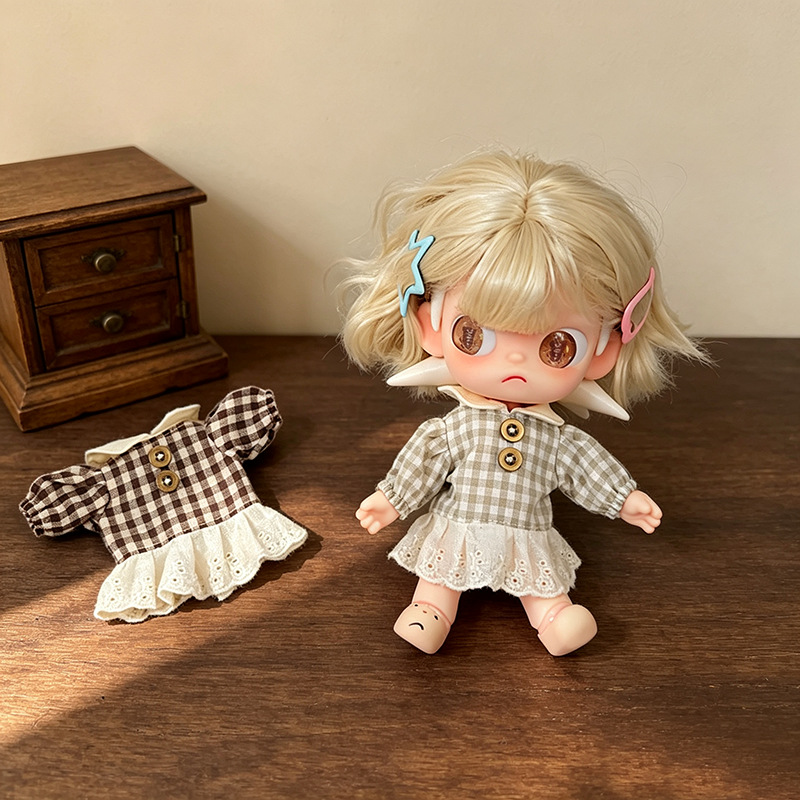 Vintage Sweet Plaid Doll Dress - Vintage Fashion Dolls recension och pris