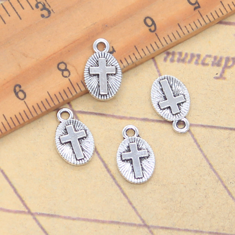 30pcs Charms Cross 13x8mm Anti - Vintage Fashion Finds recension och pris