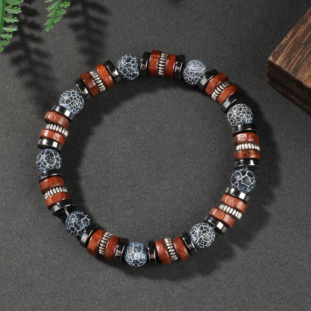 Weathered agate bracelet men n - Vintage Fashion Outfits Men recension och pris