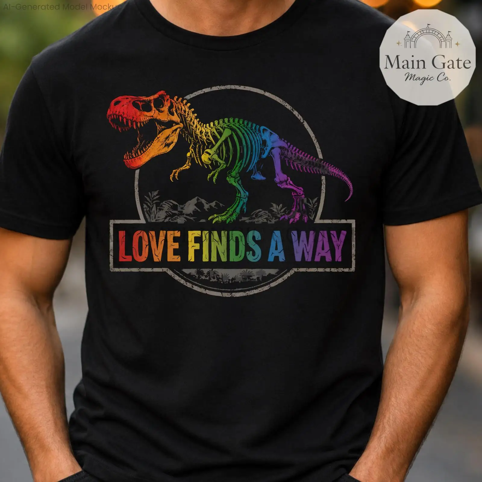 Love Finds A Way Rainbow Dinos - Vintage Fashion Finds recension och pris