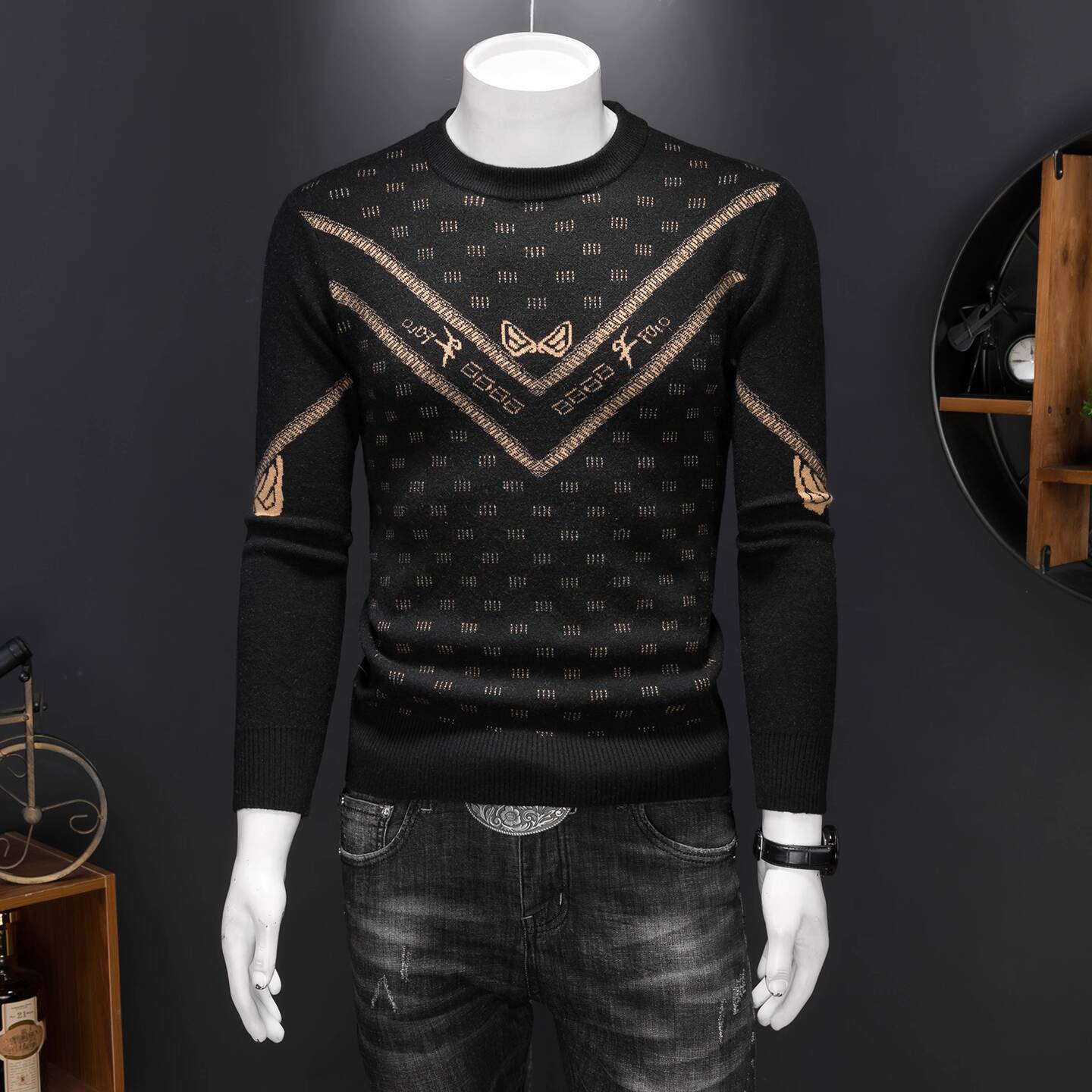 Vintage Fashion Sweater Men Wi - Vintage Fashion Outfits Men recension och pris