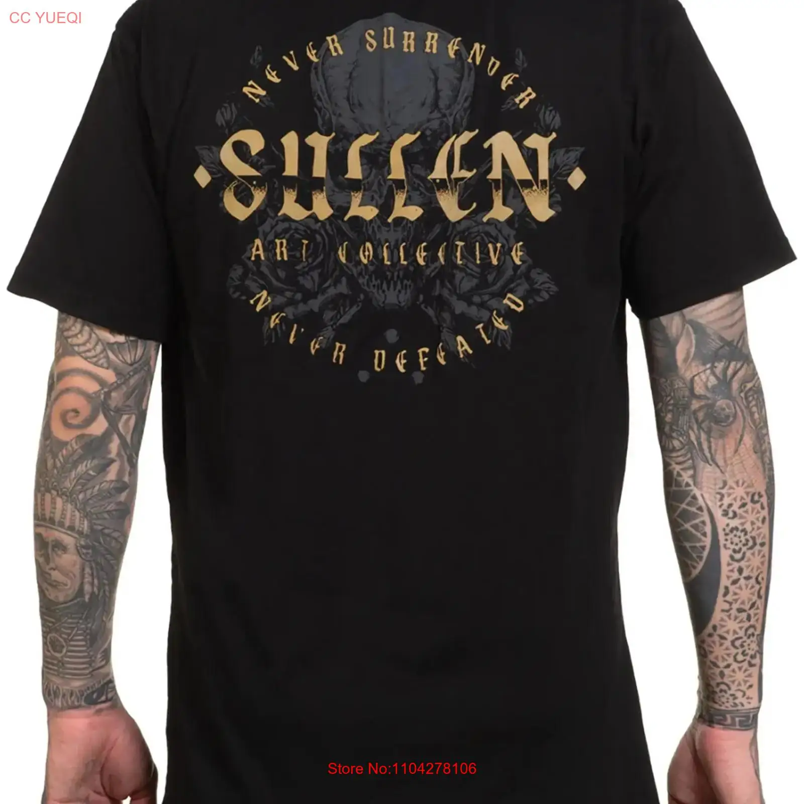 Sullen Men's Never Defeated  P - Vintage Fashion Logos recension och pris