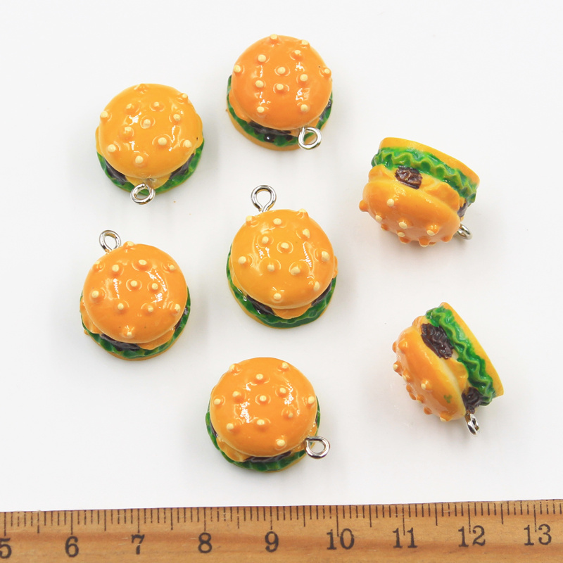 10pcs Charms Simulate Burger F - Vintage Fashion Finds recension och pris