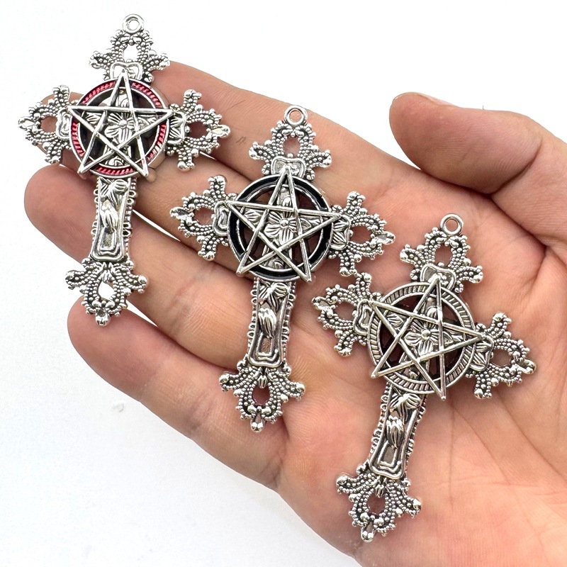 2pcs 30x15mm Gothic Big Cross  - Vintage Fashion Tumblr recension och pris
