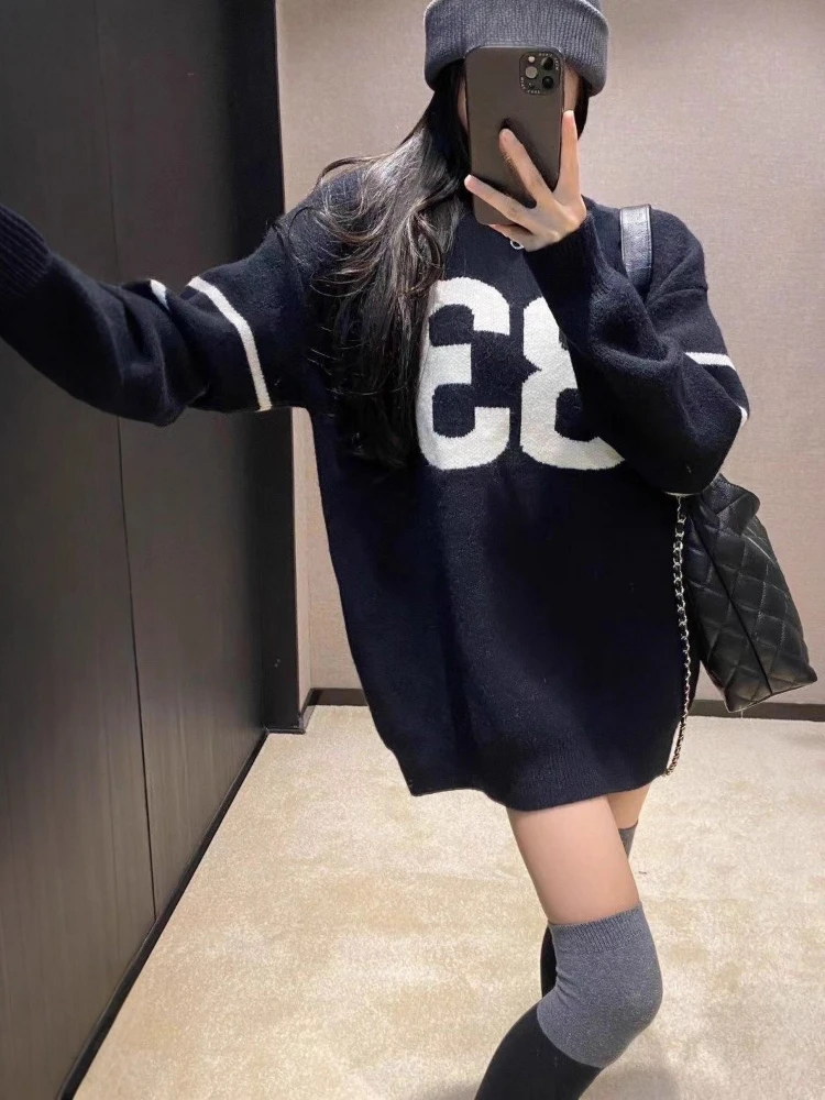 Y2K Vintage Knitted Sweater Wo - Vintage Women Fashion recension och pris