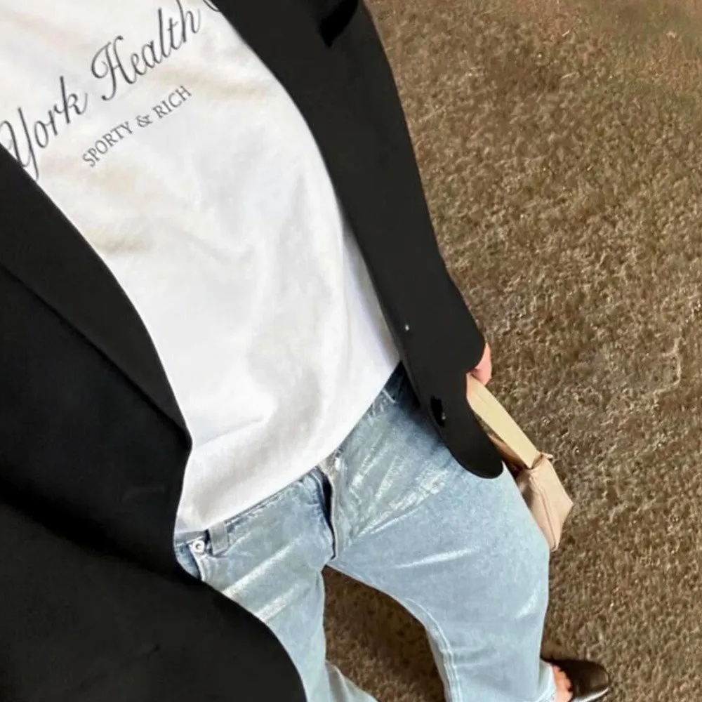 New York Letters Printing Wome - Vintage Fashion York recension och pris