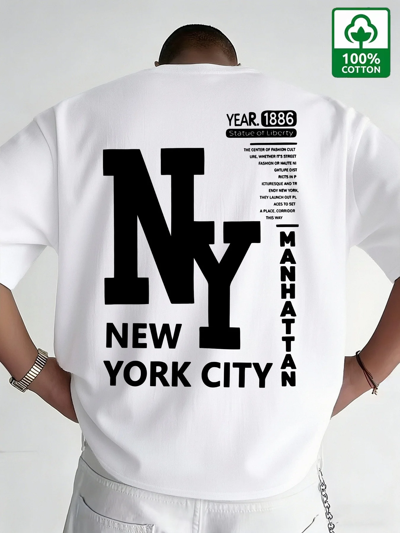 Men NYC T Shirt Cotton New Yor - Vintage Fashion York recension och pris
