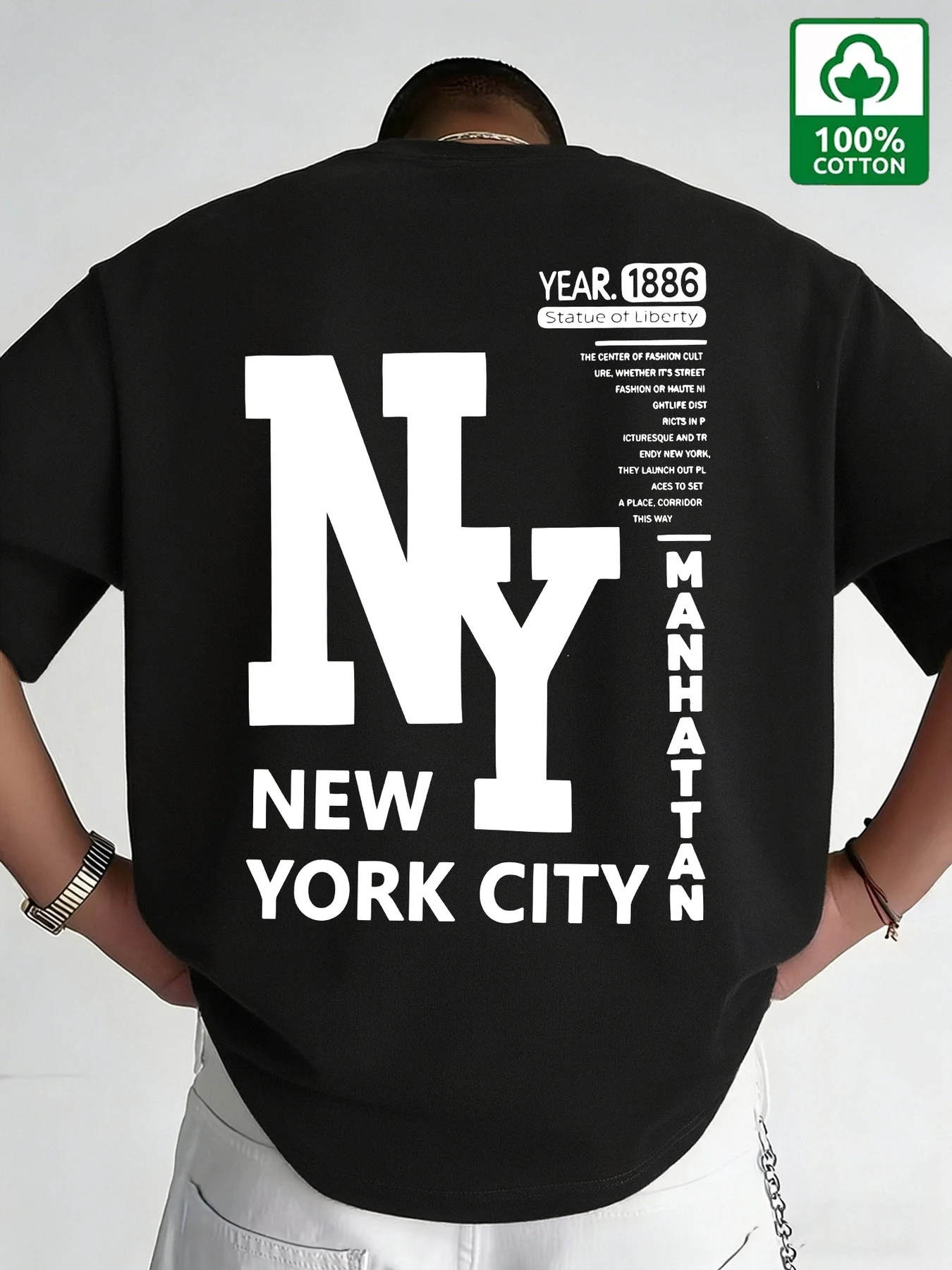 Men NYC T Shirt Cotton New Yor - Vintage Fashion York recension och pris