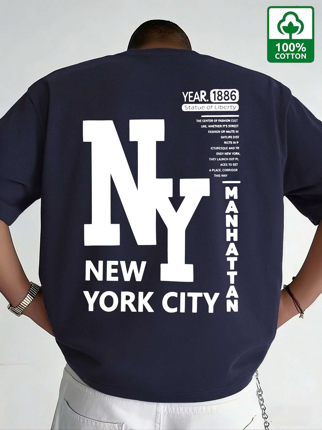 Men NYC T Shirt Cotton New Yor - Vintage Fashion York recension och pris