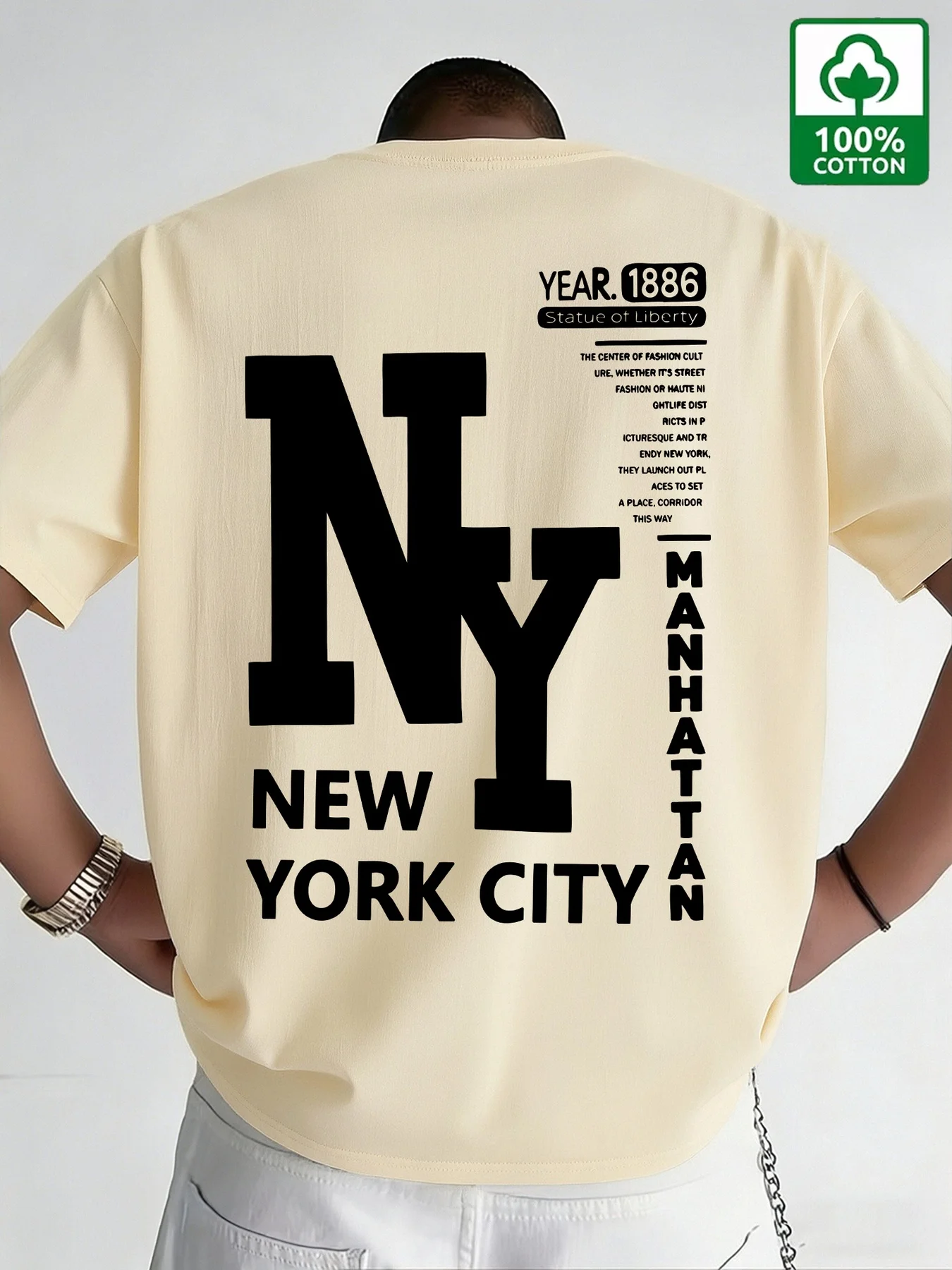 Men NYC T Shirt Cotton New Yor - Vintage Fashion York recension och pris