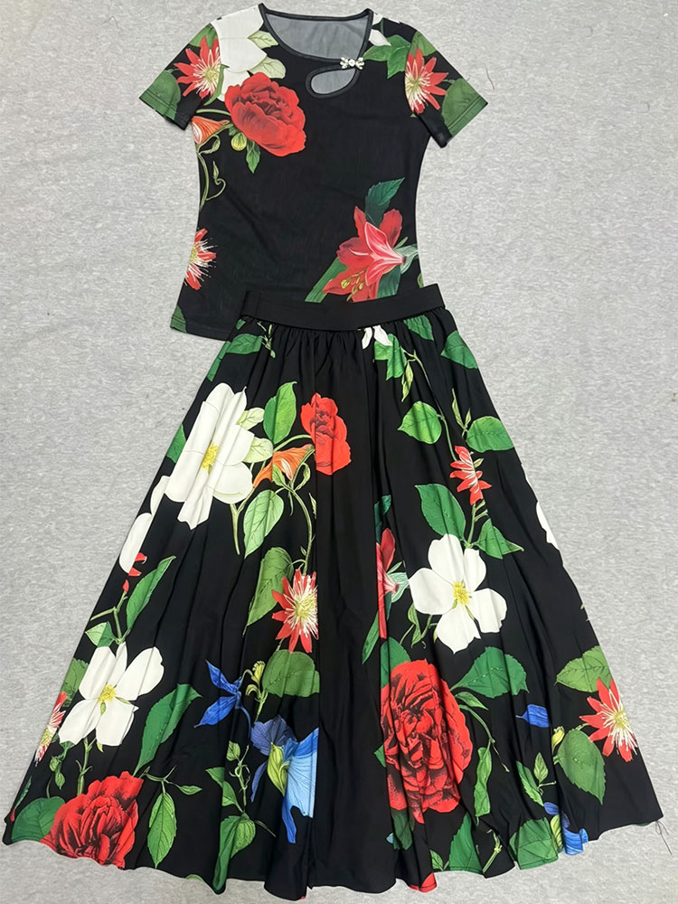 Retro summer new two-piece T-s - Vintage Fashion T Shirts recension och pris