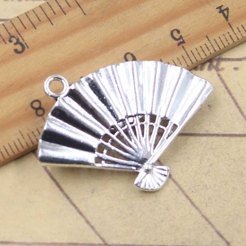 5pcs Charms Flower Fan 25x36mm - Vintage Fashion Finds recension och pris