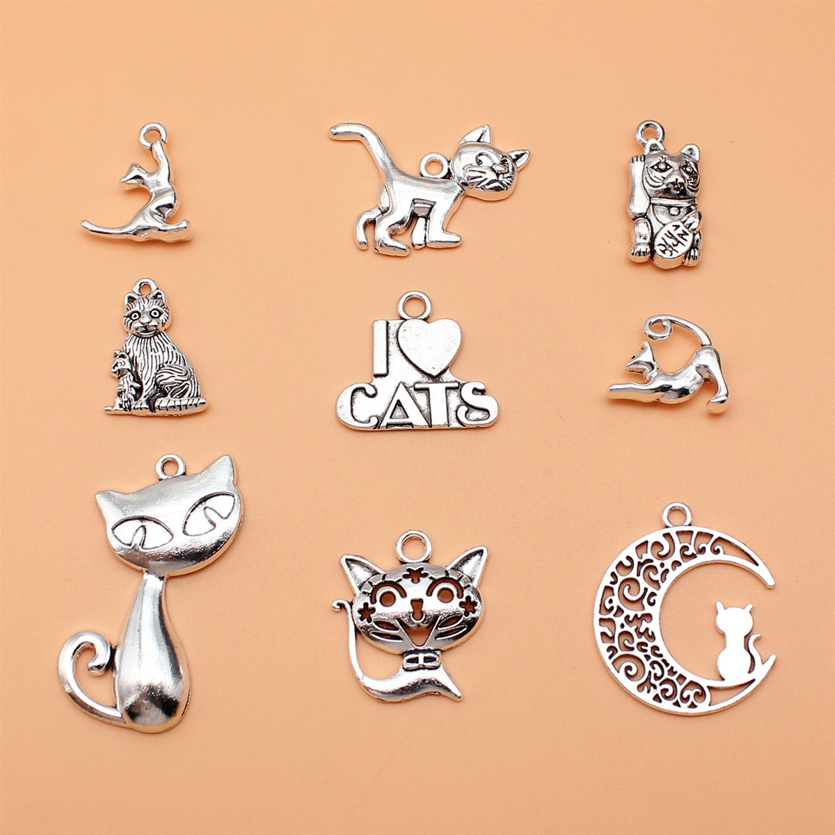 100Pcs/Bag 9 Styles Antique Si - Vintage Fashion Tumblr recension och pris