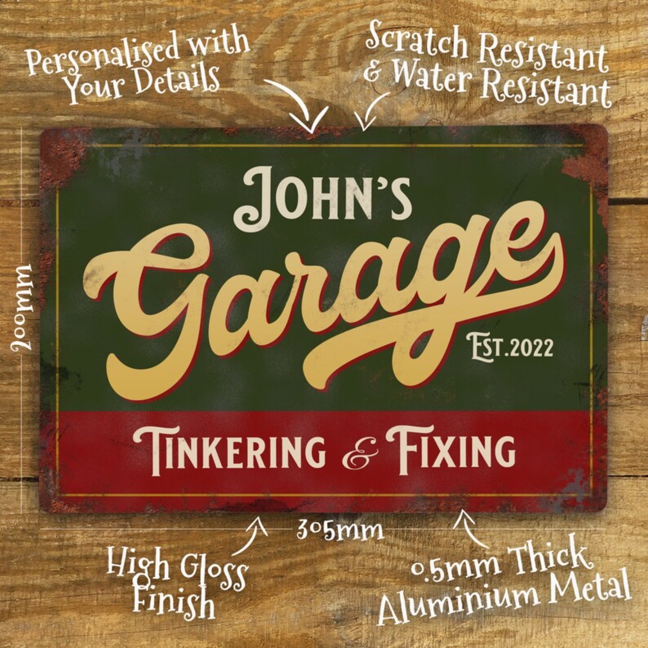 Custom Personalised Garage Met - Vintage Fashion Plates recension och pris