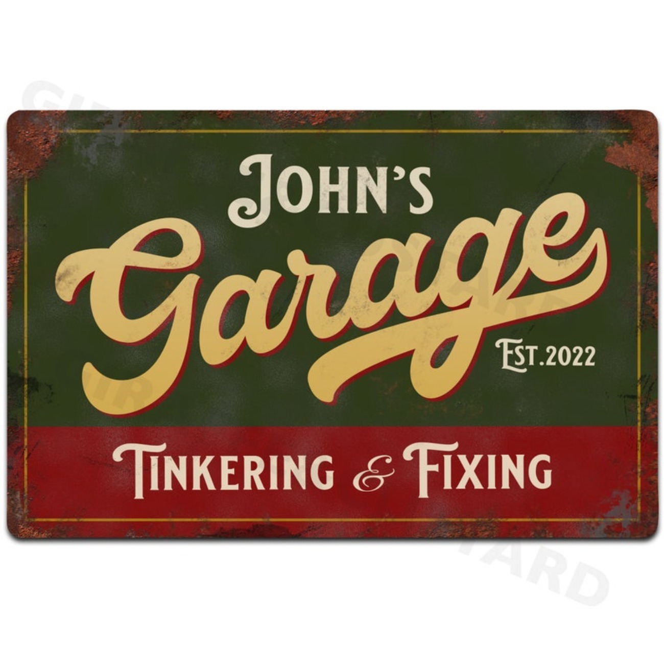Custom Personalised Garage Met - Vintage Fashion Plates recension och pris