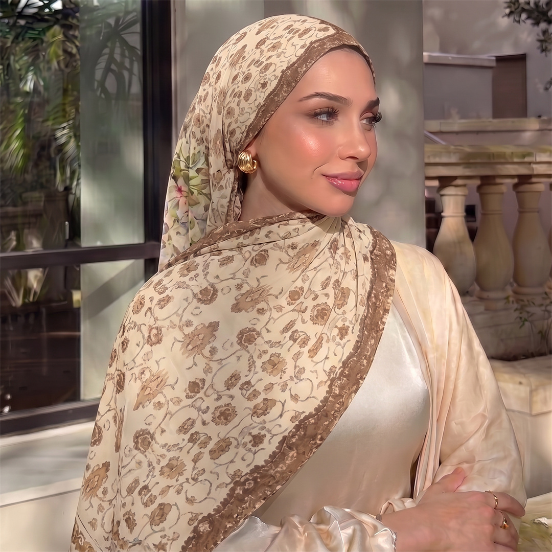 Vintage Floral Print Hijab Sof - Vintage Women Fashion recension och pris