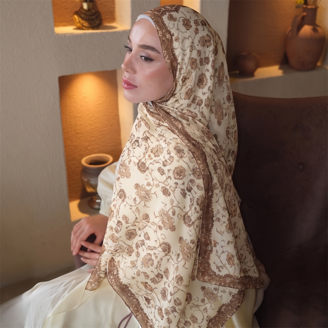 Vintage Floral Print Hijab Sof - Vintage Women Fashion recension och pris