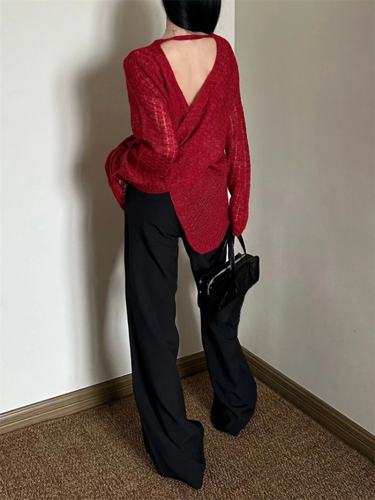 Y2K See-Through Knitted Women' - Vintage Fashion T Shirts recension och pris